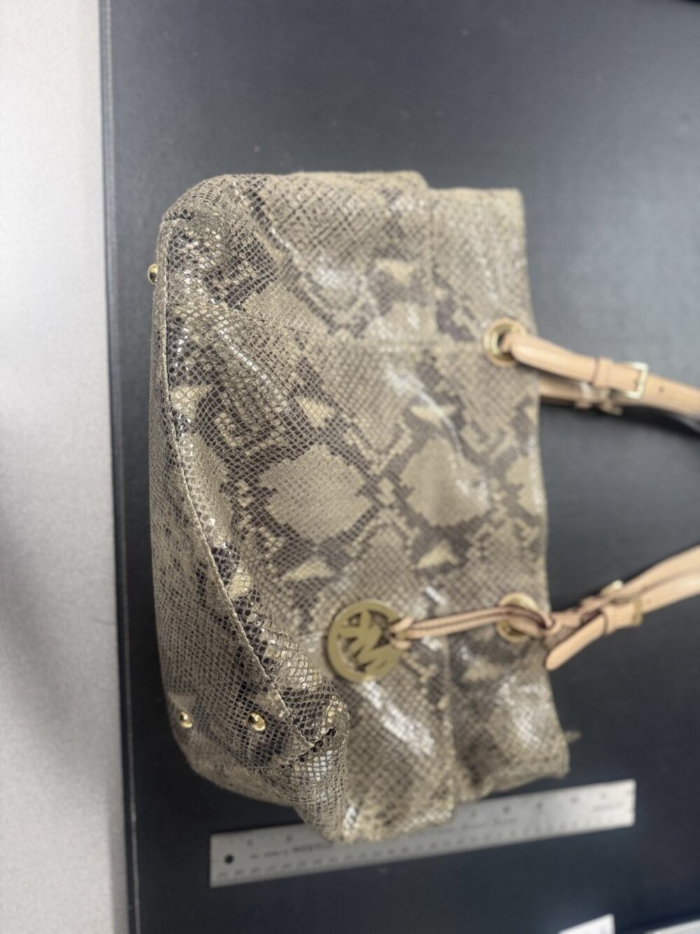 Michael Kors Handbag with Zip Top and leather handles